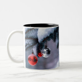 Gelukkig nieuwjaar tweekleurige koffiemok