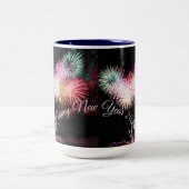 Gelukkig nieuwjaar Two-Tone koffie mok 2024 (Center)