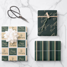 Gelukkig Nieuwjaar Typografie minimaal Inpakpapier Vel