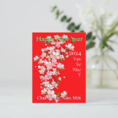 Gelukkig Nieuwjaar Týt Chúc Mừng Năm Mới Xuân 2024 Briefkaart (Staand voorkant)