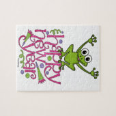 Gelukkig nieuwjaar uit Frisky de Kikker Legpuzzel (Horizontaal)