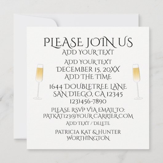 Gelukkig Nieuwjaar / Uitnodiging (Achterkant)