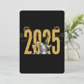 Gelukkig Nieuwjaar - Uitnodiging voor een feestje (Staand voorkant)