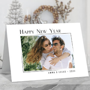 Gelukkig Nieuwjaar Unieke Moderne Minimale Stijl F Feestdagen Kaart