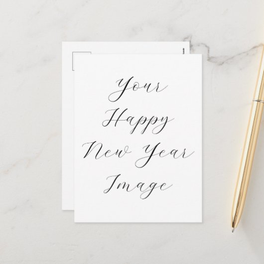 Gelukkig nieuwjaar vakantie Briefkaart (Voorkant / Achterkant in situ)