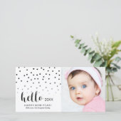 Gelukkig Nieuwjaar Vakantie Foto Moderne Stip Hall Feestdagenkaart (Staand voorkant)