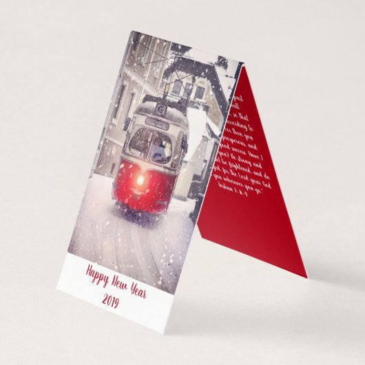 Gelukkig Nieuwjaar Vakantie Kaart Jozua 1:8-9 (Voorkant)