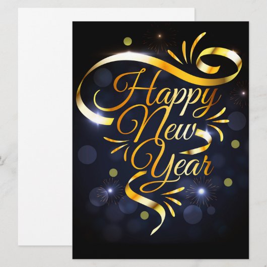 Gelukkig Nieuwjaar Vakantiekaart Feestdagenkaart (Voorkant / Achterkant)