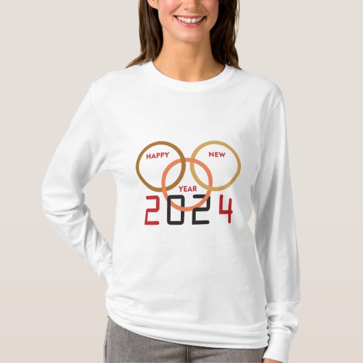 Gelukkig nieuwjaar van 2024 t-shirt (Voorkant)