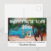 Gelukkig Nieuwjaar van Dans op de Beach door Munch Briefkaart (Voorkant / Achterkant)