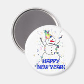 Gelukkig Nieuwjaar van de feestdag Magneet (Voorkant / Achterkant)
