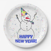 Gelukkig Nieuwjaar van de feestdag Papieren Bordje (Voorkant)