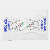 Gelukkig Nieuwjaar van de feestdag Theedoek (Horizontaal)