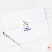 Gelukkig Nieuwjaar van de feestdag Vierkante Sticker (Envelop)
