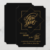 Gelukkig Nieuwjaar van de nieuwe aankondiging van  (Voorkant / Achterkant)