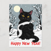 Gelukkig nieuwjaar van de slang briefkaart (Voorkant)