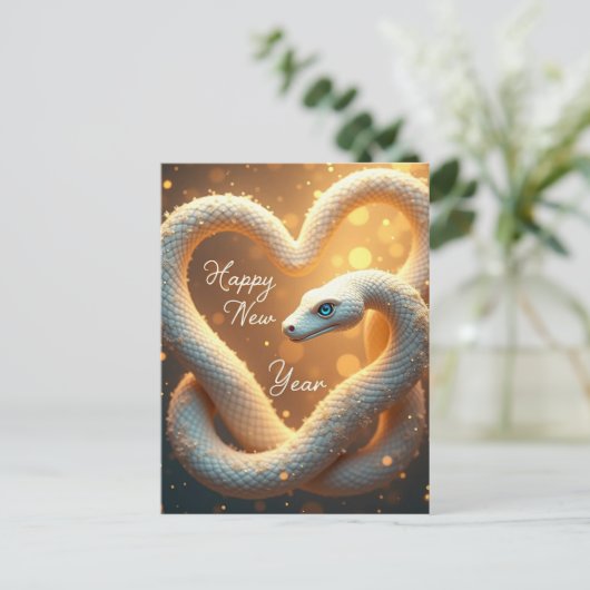 Gelukkig Nieuwjaar van de Slang Briefkaart (Staand voorkant)