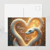 Gelukkig Nieuwjaar van de Slang Feestdagenkaart (Voorkant / Achterkant)