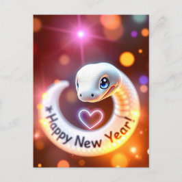 Gelukkig Nieuwjaar van de Slang Feestdagenkaart