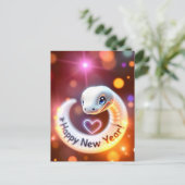 Gelukkig Nieuwjaar van de Slang Feestdagenkaart (Staand voorkant)
