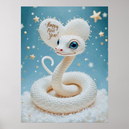 Gelukkig nieuwjaar van de slang poster (Voorkant)