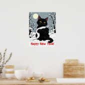 Gelukkig nieuwjaar van de slang poster (Keuken)