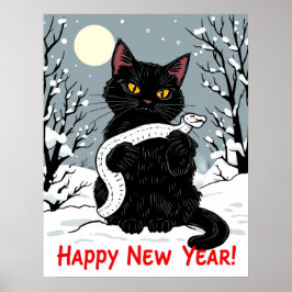 Gelukkig nieuwjaar van de slang poster