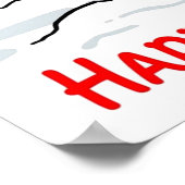 Gelukkig nieuwjaar van de slang poster (Hoek)