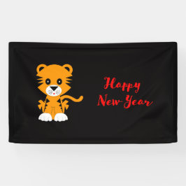 Gelukkig nieuwjaar van de tijger 2022 spandoek