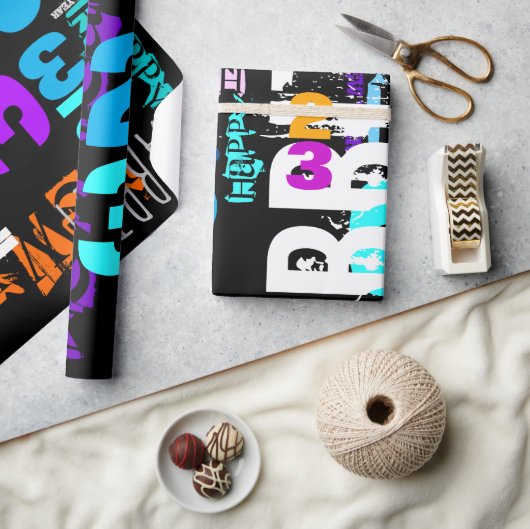 Gelukkig Nieuwjaar van het Rabbit Wrapping Paper Cadeaupapier (Crafts)