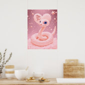 Gelukkig nieuwjaar van het Snake Poster (Keuken)