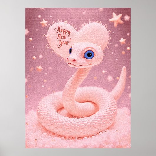 Gelukkig nieuwjaar van het Snake Poster (Voorkant)