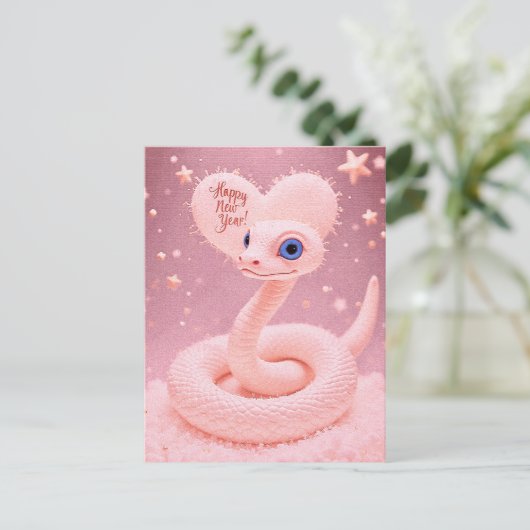 Gelukkig nieuwjaar van het Snake Poster Briefkaart (Staand voorkant)