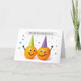 Gelukkig Nieuwjaar van Ons Beiden van Oranje Koppe Feestdagen Kaart
