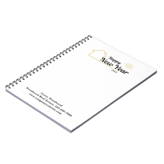 Gelukkig Nieuwjaar | Vastgoed Budget Marketing Notitieboek (Linkerzijde)