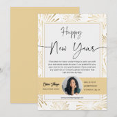 Gelukkig Nieuwjaar Vastgoed Foto Dank u kaart (Voorkant / Achterkant)