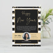 Gelukkig Nieuwjaar Vastgoed Foto Dankkaart Kaart (Staand voorkant)