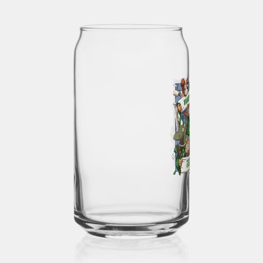 Gelukkig Nieuwjaar Verander de datum Funny Animal  Blikvorm Glas (Rechts)