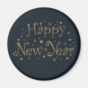 gelukkig nieuwjaar vieren evenement magneet