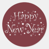 gelukkig nieuwjaar vieren evenement ronde sticker (Voorkant)