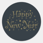 gelukkig nieuwjaar vieren evenement ronde sticker (Voorkant)