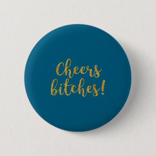 Gelukkig Nieuwjaar viering Nieuwjaarsdag Proost Es Ronde Button 5,7 Cm