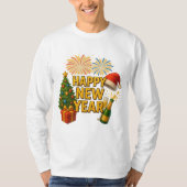 Gelukkig Nieuwjaar Viering Sticker T-shirt (Voorkant)