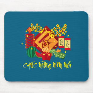 Gelukkig Nieuwjaar Vietnamees Maan Chuc Mung Muismat