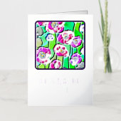 Gelukkig Nieuwjaar - vlekkenglas anemonen - 2024 Folie Wenskaart (Voorkant)