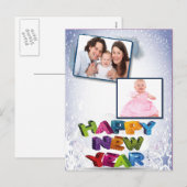 Gelukkig nieuwjaar voeg je foto's Briefkaart toe (Voorkant / Achterkant)