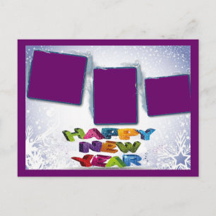 Gelukkig nieuwjaar voeg je foto's Briefkaart toe
