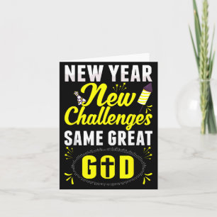 Gelukkig nieuwjaar voor christenen Nieuwe uitdagin Kaart