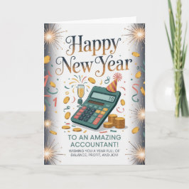 Gelukkig nieuwjaar voor een geweldige accountant kaart