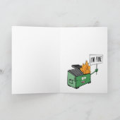 GELUKKIG NIEUWJAAR: vuilcontainerbrand is prima Kaart (Binnen)